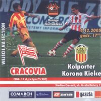 2005-12-04 Cracovia - Korona Kielce bilet awers.jpg