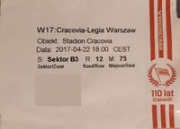 Cracovia1-2Legia Warszawa bilet.jpg