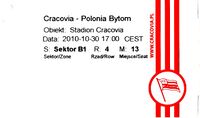 2010-10-30 Cracovia - Polonia Bytom bilet awers.jpg